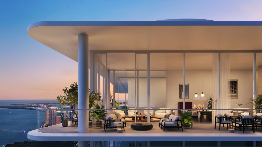 A rendering of a Jem Sky Villa with interiors by Fendi Casa.