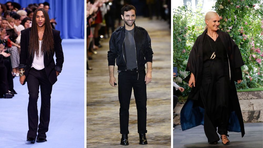 Designers Olivier Rousteing, Nicolas Ghesquière, Maria Grazia Chiuri