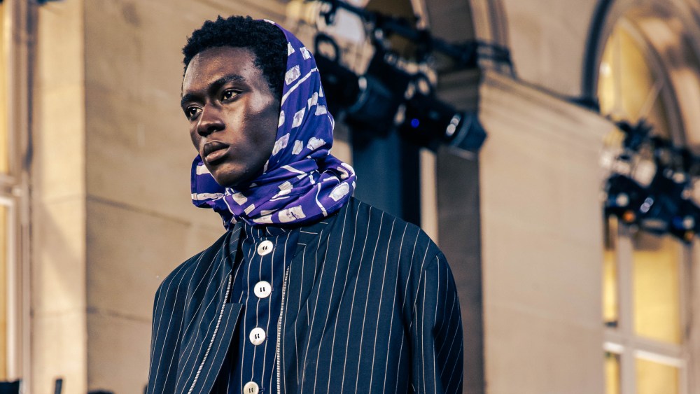 Thebe Magugu's designs on the runway at Tranoï.