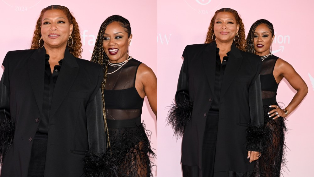 Queen Latifah and girlfriend Eboni Nichols at the Victoria's Secret Fashion Show on Oct. 15 in New York, red carpet