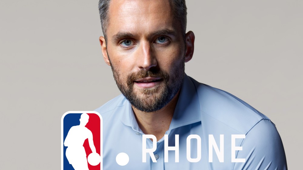 Kevin Love in a promotional piece for the new Rhone partnership.