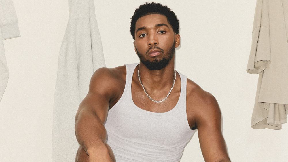 Donovan Mitchell in the Skims Mens ad.