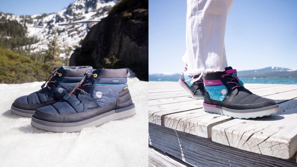 Boots featured in Sanuk and Protect Our Winters' limited-edition capsule collection.
