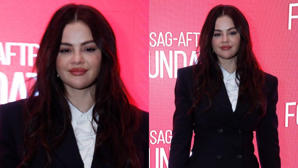 Selena Gomez attends a SAG-AFTRA Foundation screening of "Emilia Perez" on Oct. 15 in New York, blazer dress