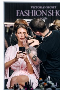 Grace Elizabeth backstage at the Victoria Secret Fashion Show 2024