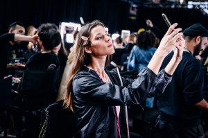 Vivienne Rohner backstage at the Victoria Secret Fashion Show 2024
