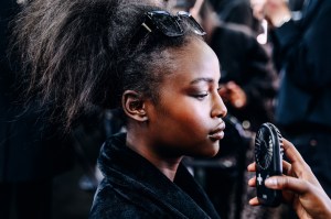 Layla Etengan backstage at the Victoria Secret Fashion Show