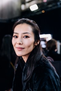 Liu Wen backstage at the Victoria Secret Fashion Show