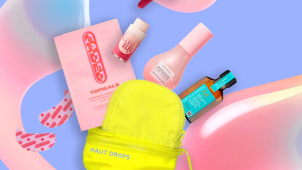 Haut Drops' first launch will be a travel set of best-sellers from Topicals, Caliray, Glow Recipe and Moroccanoil.