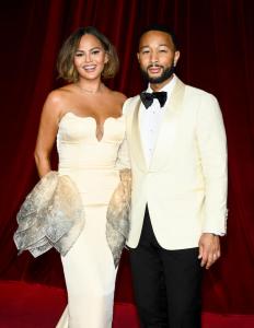 Chrissy Teigen, John Legend at the Fourth Annual Academy Museum Gala held at Academy Museum of Motion Pictures on October 19, 2024 in Los Angeles, California.