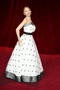 Ariana Grande at the Fourth Annual Academy Museum Gala held at Academy Museum of Motion Pictures on October 19, 2024 in Los Angeles, California.
