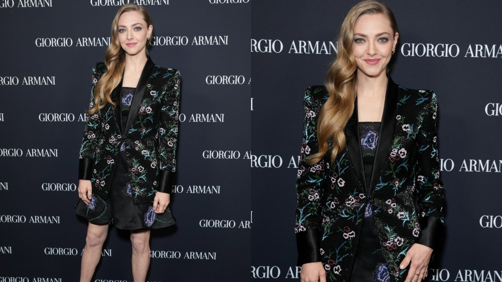Amanda Seyfried, Giorgio Armani, New York City, spring 2025 ready-to-wear