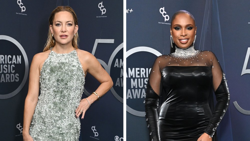 In this image released on October 6, 2024, jennifer hudson, Kate Hudson arrives at the American Music Awards 50th Anniversary Special at LA Center Studios in Los Angeles, California.