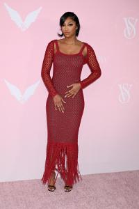 Angel Reese at the Victoria's Secret Fashion Show held at the Brooklyn Navy Yard on October 15, 2024 in New York, New York.