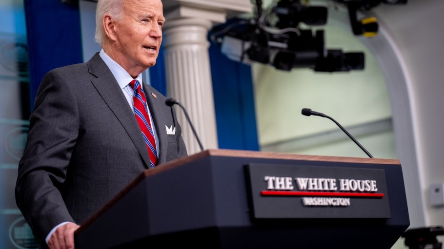President Joe Biden made a surprise appearance, his first in the briefing room since becoming president, to tout the ILA-USMX agreement and a positive jobs report.