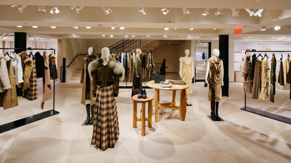 Inside the renovated Burberry flagship on 57th Street in Manhattan.