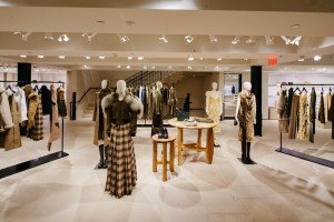 Inside the renovated Burberry flagship on 57th Street in Manhattan.
