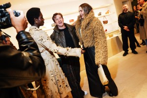 Jodie Turner-Smith, Daniel Lee, and Cara Delevingne at the reopening of Burberry's flagship store on E. 57th Street in Manhattan.