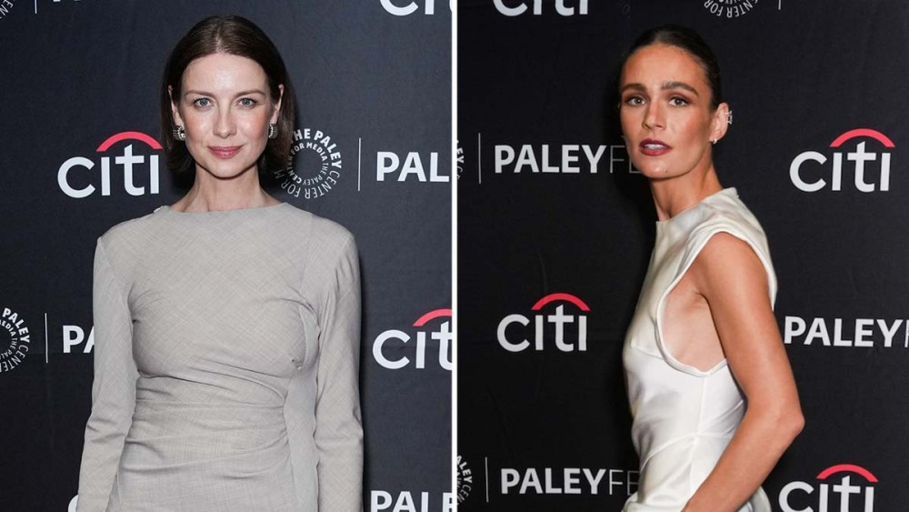 Caitríona Balfe, Sophie Skelton, PaleyFest New York 2024, asymmetrical hemlines