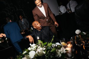 Denzel Washington and Ray Fisher 