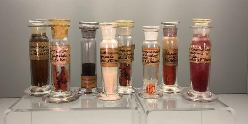 Researchers and textile professionals and enthusiasts can peruse a wide range of items, including dye sample bottles dating to the early 1800s.