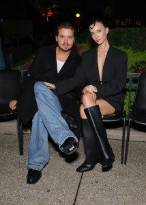 Cole Sprouse and Ari Fournier at the Coperni Spring 2025 ready-to-wear show