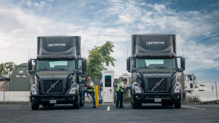 Amazon showcased its partnership with Forum Mobility on electric trucks and charging stations earlier this year.