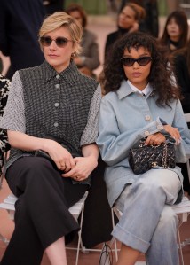 Greta Gerwig and Whitney Peak at Chanel RTW Spring 2025