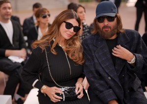 Amandine de la Richardière and Sébastien Tellier at Chanel RTW Spring 2025