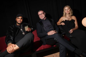 Carmelo Anthony, Liev Schreiber, Taylor Neisen