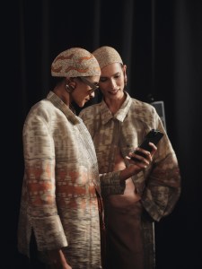 Backstage at Giorgio Armani Spring 2025 Ready-to-Wear Collection
