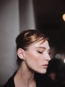 Backstage at the Giorgio Armani Spring 2025 ready-to-wear show