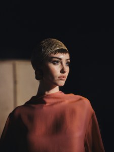 Backstage at the Giorgio Armani Spring 2025 ready-to-wear show