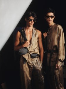 Backstage at the Giorgio Armani Spring 2025 ready-to-wear show