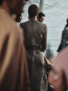 Backstage at the Giorgio Armani Spring 2025 ready-to-wear show