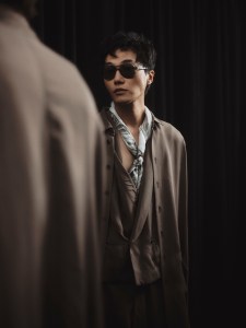 Backstage at the Giorgio Armani Spring 2025 ready-to-wear show
