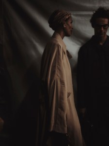 Backstage at the Giorgio Armani Spring 2025 ready-to-wear show