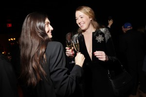 Isabella Massenet and Angelica Hicks at the Giorgio Armani Spring 2025 Ready-to-Wear show