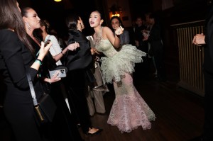 Andrea Datzman and Rebecca Lim at the Giorgio Armani Spring 2025 Ready-to-Wear show