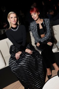 Nicky Hilton Rothschild and Lily Allen at the Giorgio Armani Spring 2025 Ready-to-Wear show