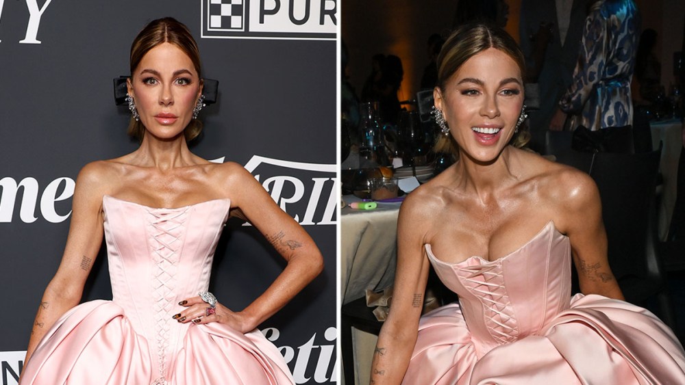 Kate Beckinsale in corset ballet-inspired dress by Christian Siriano and pleaser platforms