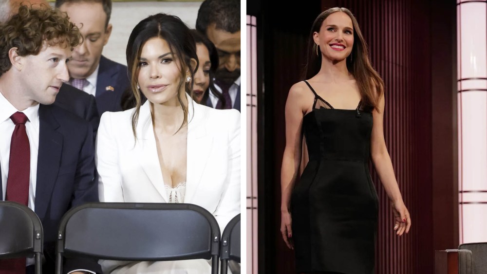 Natalie Portman on "Jimmy Kimmel Live" in January, Versace, sheer, exposed bra trend, peekaboo bra trend