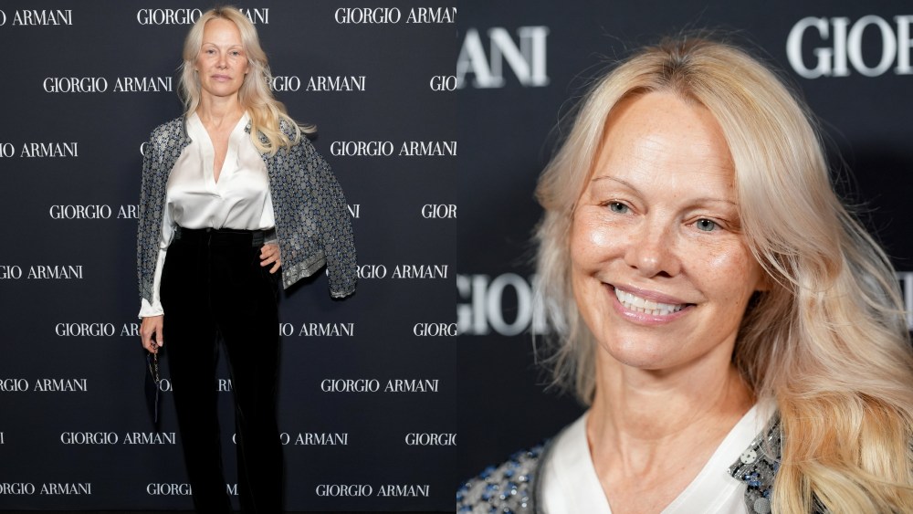 Pamela Anderson, giorgio armani, women's spring 2025 ready-to-wear collection, fashion show, new york city