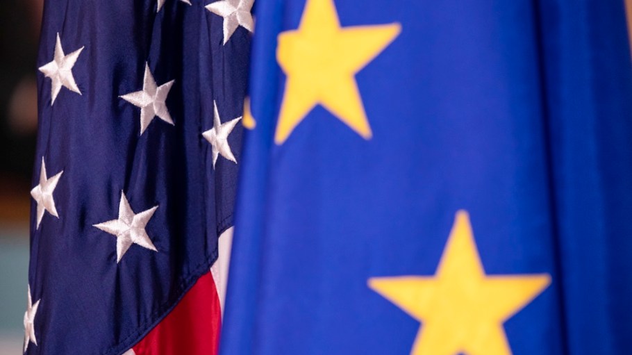 European Union and United States flags