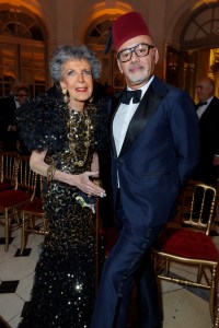 La Comtesse Patrice de Vogüé and Christian Louboutin