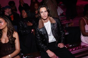 James Turlington at the Victoria's Secret Fashion Show held at the Brooklyn Navy Yard on October 15, 2024 in New York, New York.