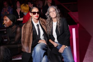 Jenna Lyons and Cass Bird at the Victoria's Secret Fashion Show held at the Brooklyn Navy Yard on October 15, 2024 in New York, New York.