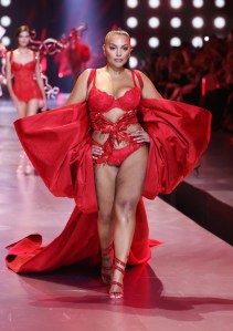 Paloma Elsesser on the runway at the Victoria's Secret Fashion Show.