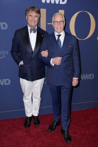 NEW YORK, NEW YORK - OCTOBER 29: Brunello Cucinelli and Tommy Hilfiger attend the 2024 WWD Honors at Cipriani South Street on October 29, 2024 in New York City.  (Photo by Michael Loccisano/WWD via Getty Images)