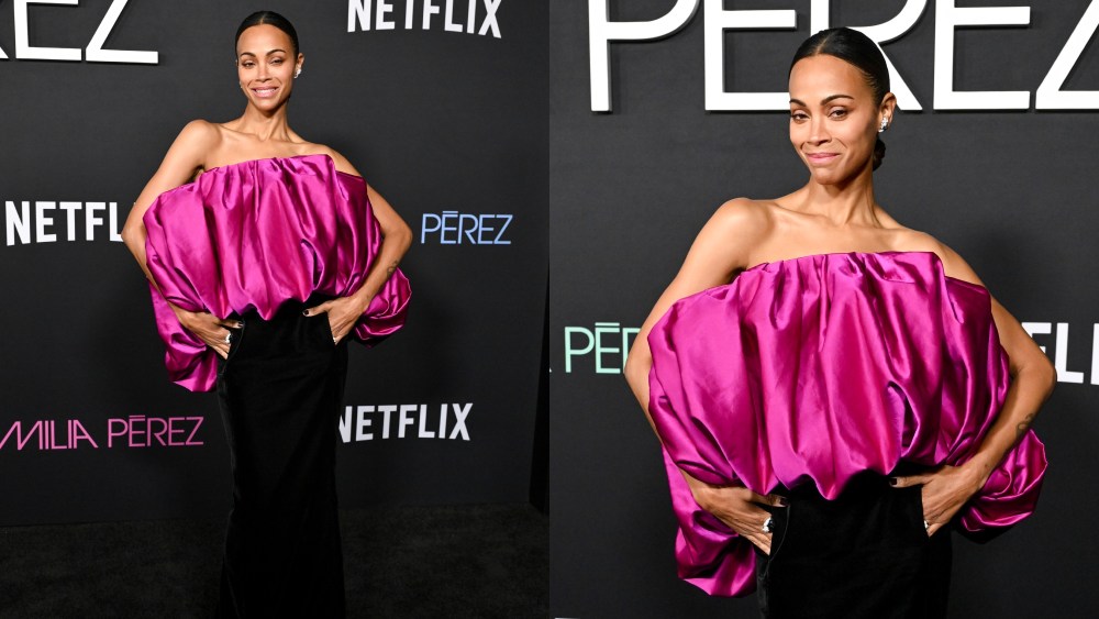 Zoe Saldana, Saint Laurent, Emilia Perez, Los Angeles, premiere